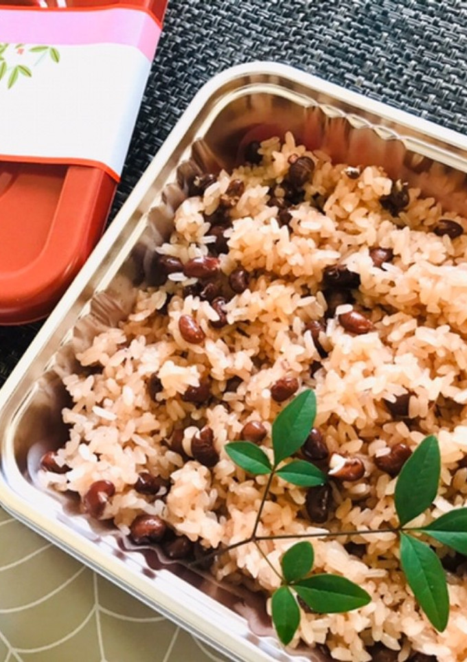 炊飯器で簡単・小豆（ささげ）七五三お赤飯-レシピのメイン写真