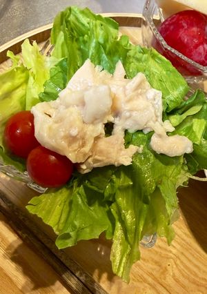 水晶鶏風 。鶏胸肉の簡単茹で鶏。冷やし中華にも-レシピのメイン写真