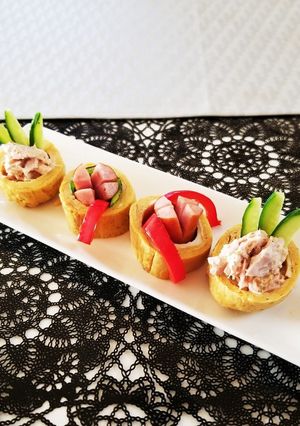 ホイルの芯で卵焼き-レシピのメイン写真