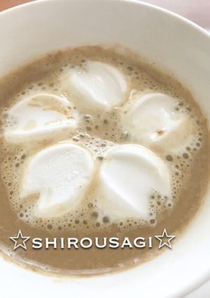 ♡マシュマロde簡単お花のラテアート風♡-レシピのメイン写真