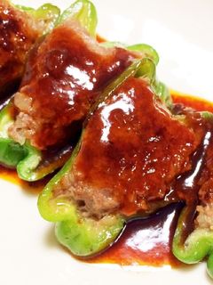 ピーマンの肉詰め-レシピのメイン写真