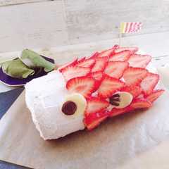 手抜き☆鯉のぼりロールケーキで子どもの日-レシピのメイン写真