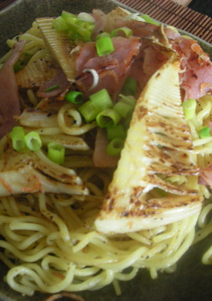 絶品！タケノコとハムの塩焼きそば-レシピのメイン写真