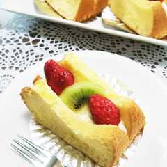 รูปของ シフォンケーキのデコレーション♪
