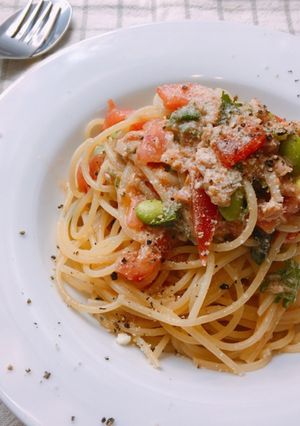 簡単★ツナとトマトの和えるだけパスタ-レシピのメイン写真