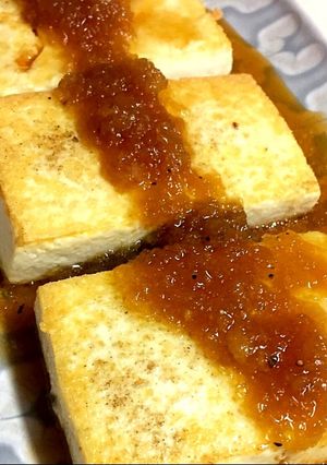 玉ねぎドレ 豆腐ステーキ-レシピのメイン写真