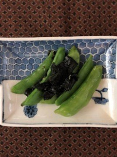 スナップエンドウのおひたしわさび風味-レシピのメイン写真