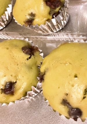 ホットケーキmix抹茶あんこ蒸しケーキ風-レシピのメイン写真