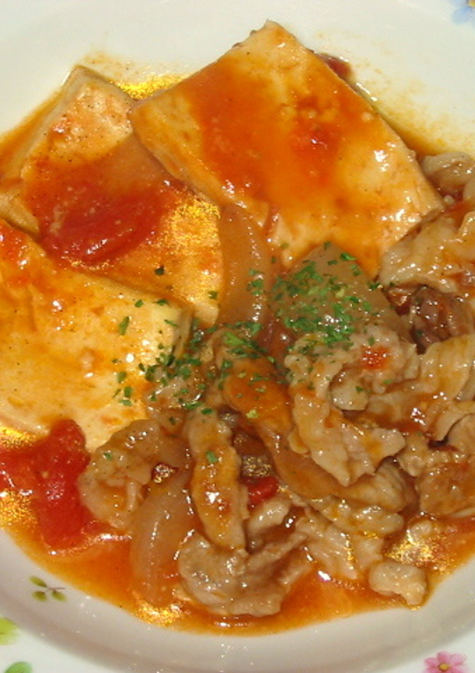 ちょっと洋風に憧れた♡真っ赤な肉豆腐♡-レシピのメイン写真