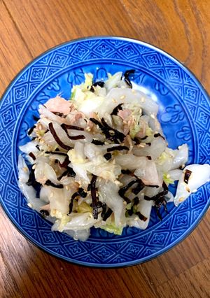 ツナと白菜の塩昆布和え-レシピのメイン写真