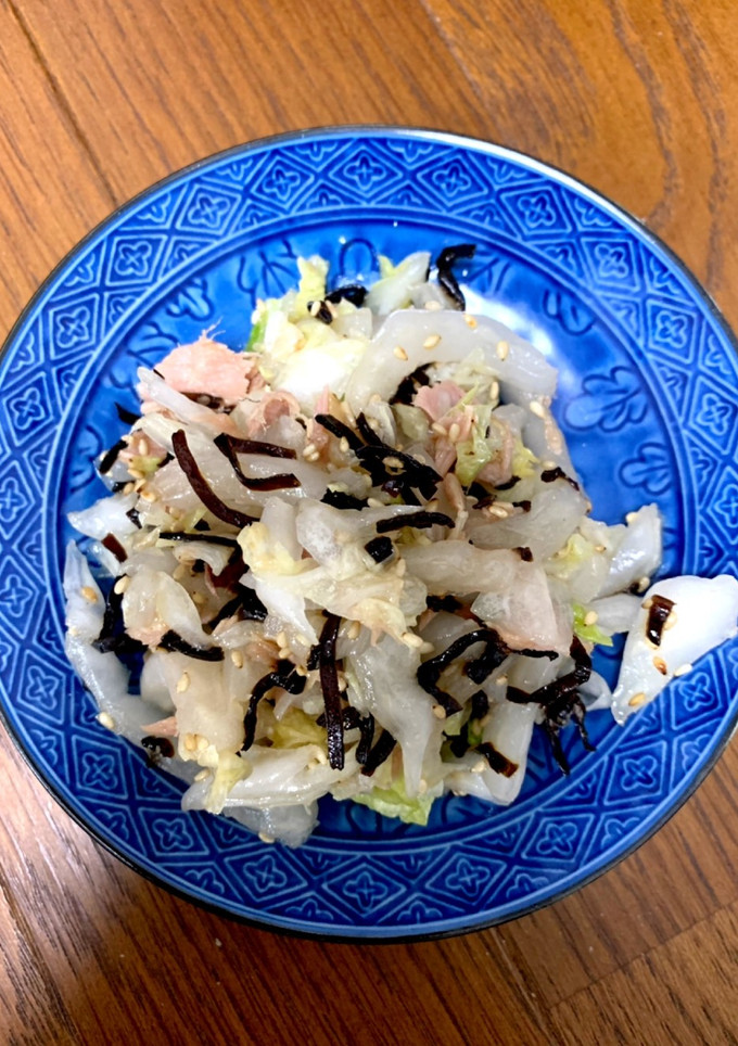 ツナと白菜の塩昆布和え-レシピのメイン写真