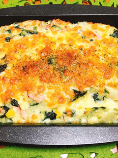 じゃがいもハムほうれん草で簡単グラタン♪-レシピのメイン写真