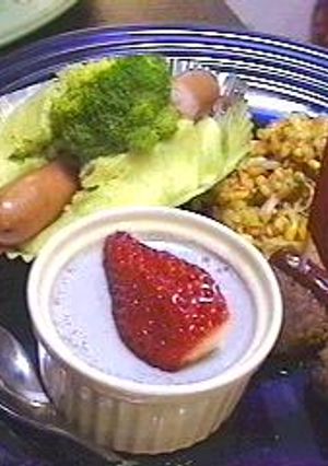 怪獣抹茶蒸しパンのお子様ランチ-レシピのメイン写真