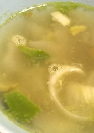 アボガドと新玉ねぎの鶏ガラスープ-レシピのメイン写真