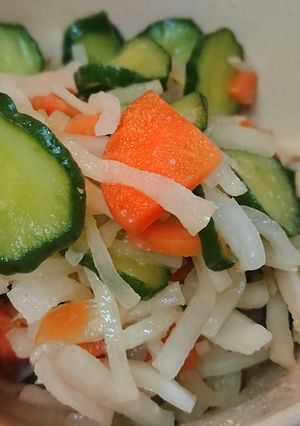 三色野菜の辛子醤油サラダ-レシピのメイン写真