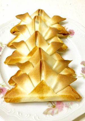 抹茶餡入り春巻き兜-レシピのメイン写真