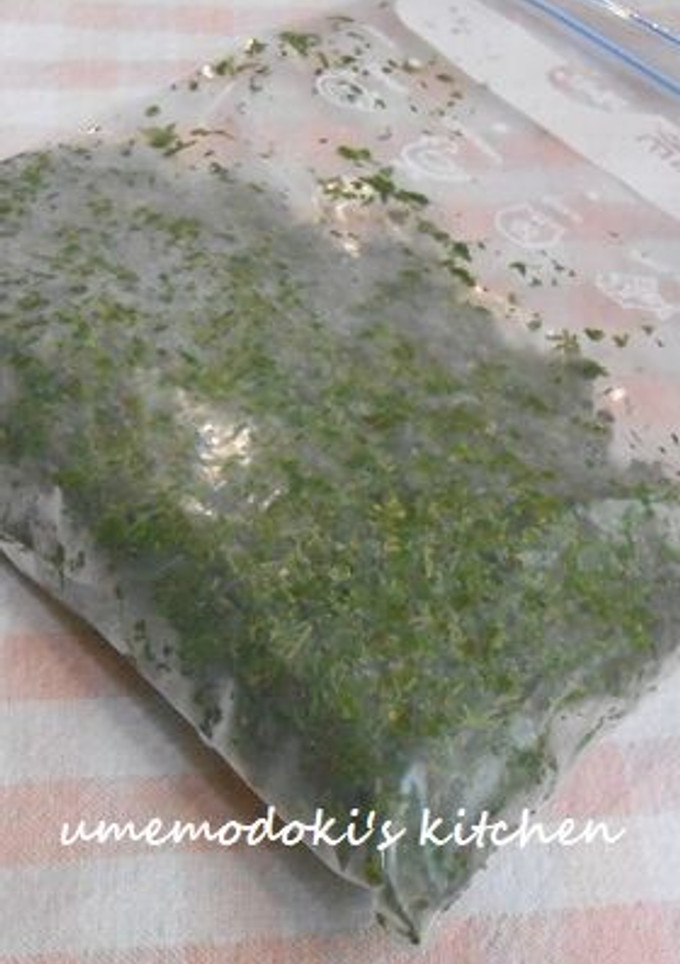 山椒の葉の冷凍保存-レシピのメイン写真