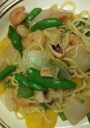 10分季節のスナックえんどう焼きそば-レシピのメイン写真
