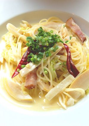 生クリーム入り筍のペペロンチーノ-レシピのメイン写真