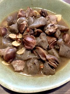砂肝とこんにゃくのにんにく炒め-レシピのメイン写真