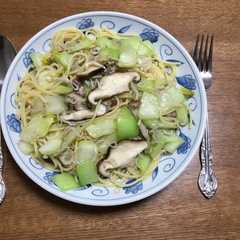 青梗菜とちりめんじゃこと椎茸スパゲティ-レシピのメイン写真