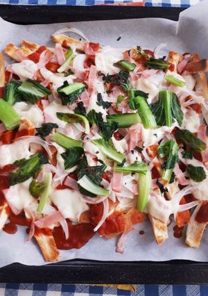 パン耳で簡単！ピザのグリル焼き♪-レシピのメイン写真