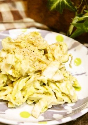 レンチンで楽々♪キャベツの胡麻マヨサラダ-レシピのメイン写真