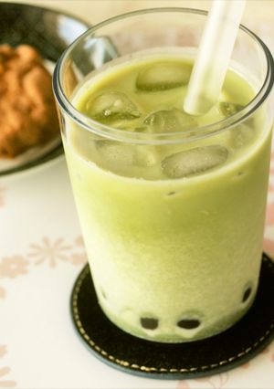 タピオカ抹茶ミルクティー（黒糖使用）-レシピのメイン写真