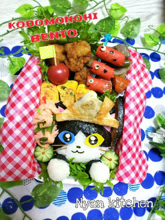 『ハチワレ猫ちゃん』弁当♡キャラ弁-レシピのメイン写真