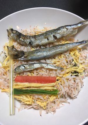 鯉のぼりのメタファーとしてのししゃも-レシピのメイン写真