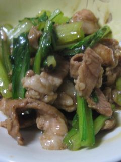 簡単Diet83~小松菜と豚のカレー風味-レシピのメイン写真