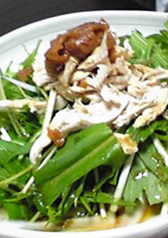 水菜と大根とささみの梅ポン酢風味-レシピのメイン写真