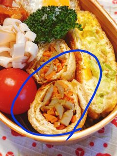 簡単節約リメイクおかずきんぴらの揚げ巻き-レシピのメイン写真