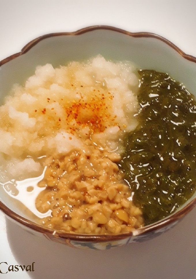 腸活！大根おろしメカブ納豆と◯◯-レシピのメイン写真