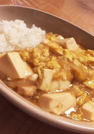 ほっこり。豆腐と卵のあんかけ丼-レシピのメイン写真