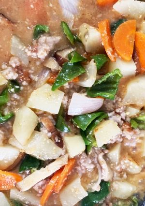 じゃがいもとひき肉のごま辛味噌炒め-レシピのメイン写真
