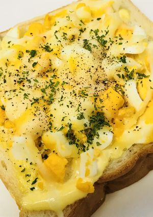 チーズ＆玉子のマヨネーズトースト-レシピのメイン写真