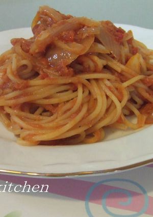 ツナのトマトソースパスタ-レシピのメイン写真