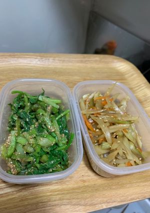 うどの茎できんぴら&ウドの葉で胡麻和え-レシピのメイン写真