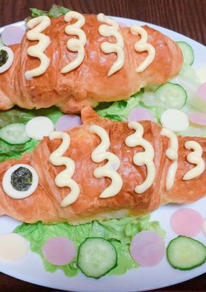 ★こどもの日★簡単‼︎こいのぼりパン★-レシピのメイン写真