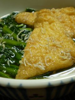 簡単!麺つゆで小松菜とお揚げの煮びたし-レシピのメイン写真