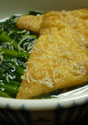 簡単！麺つゆで小松菜とお揚げの煮びたし-レシピのメイン写真