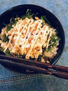 ☆ひとりめし たぬきなシーチキンマヨ丼-レシピのメイン写真
