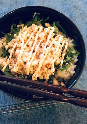 ☆ひとりめし たぬきなシーチキンマヨ丼-レシピのメイン写真