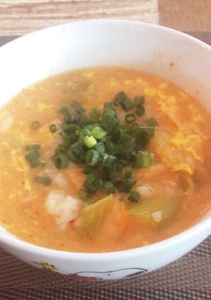 味噌キムチ雑炊-レシピのメイン写真