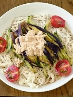 夏野菜の冷やしそうめん-レシピのメイン写真