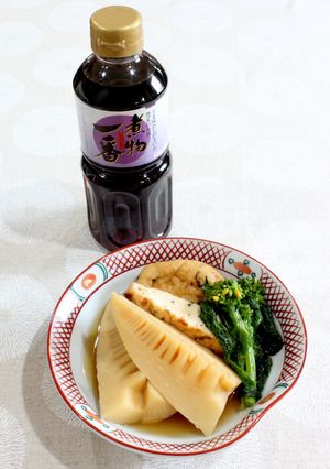 春の煮物(筍と菜の花とがんもの煮物)-レシピのメイン写真