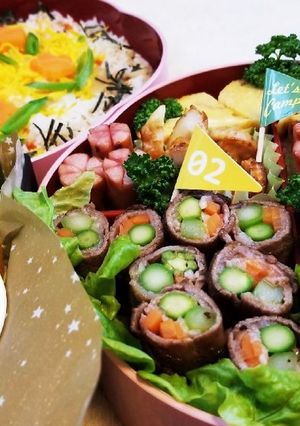 運動会お弁当　盛り付け　2018-レシピのメイン写真