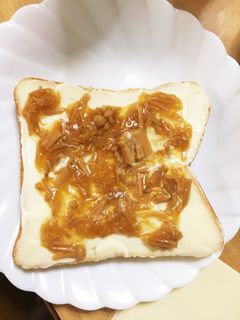 なめ茸マヨ食パン-レシピのメイン写真
