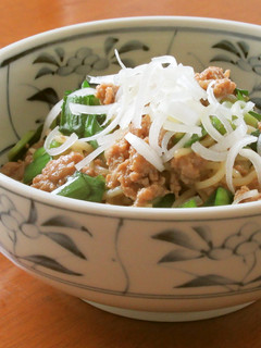 豚ひき肉とニラのあえ麺-レシピのメイン写真